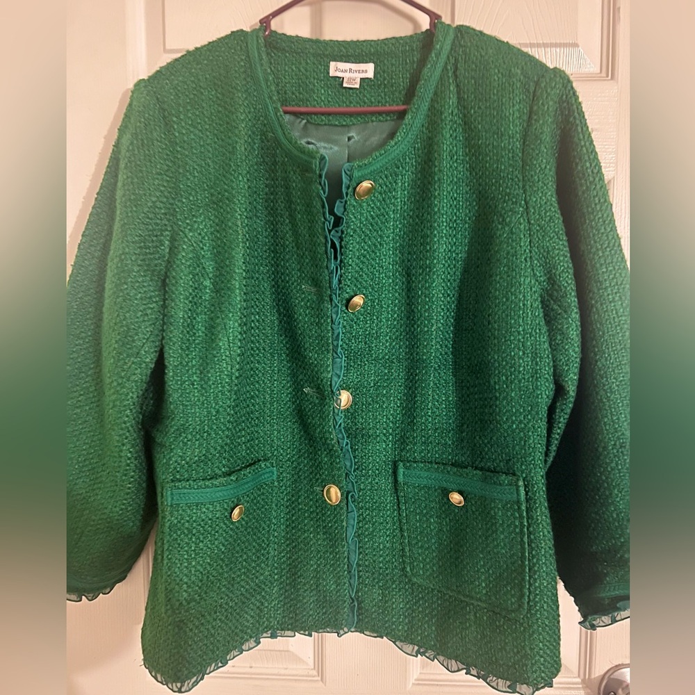 🧣Joan Rivers Green Women's Jacket